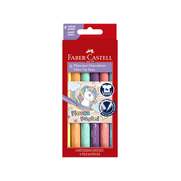 Plumones 6 Colores pastel Faber Castell