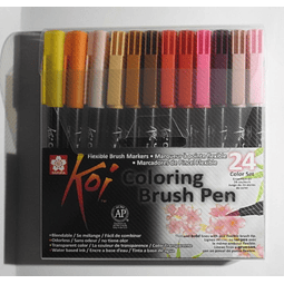 Set Brush Pen 24 Colores Koi Sakura