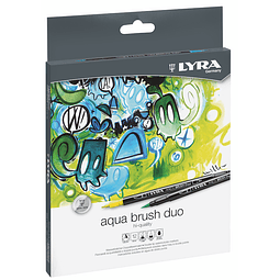 Aqua Brush Duo 12 Colores Lyra