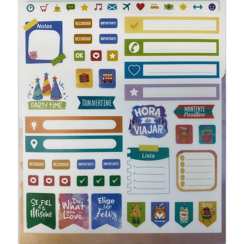 Block de Stickers Planner Travel Adetec