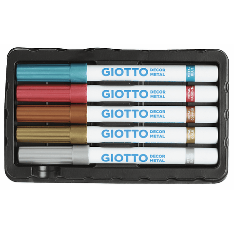 Marcadores Metálicos 5 colores Giotto 