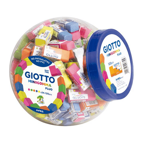 Pote Mini Goma Giotto (120pcs)