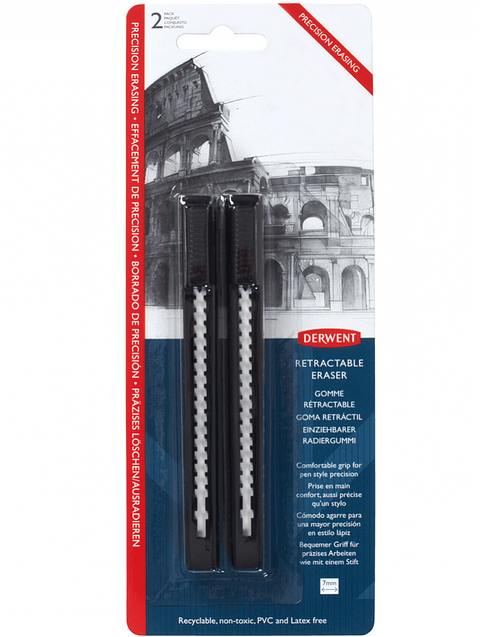 Goma De Borrar Retráctil Derwent - Set 2uni