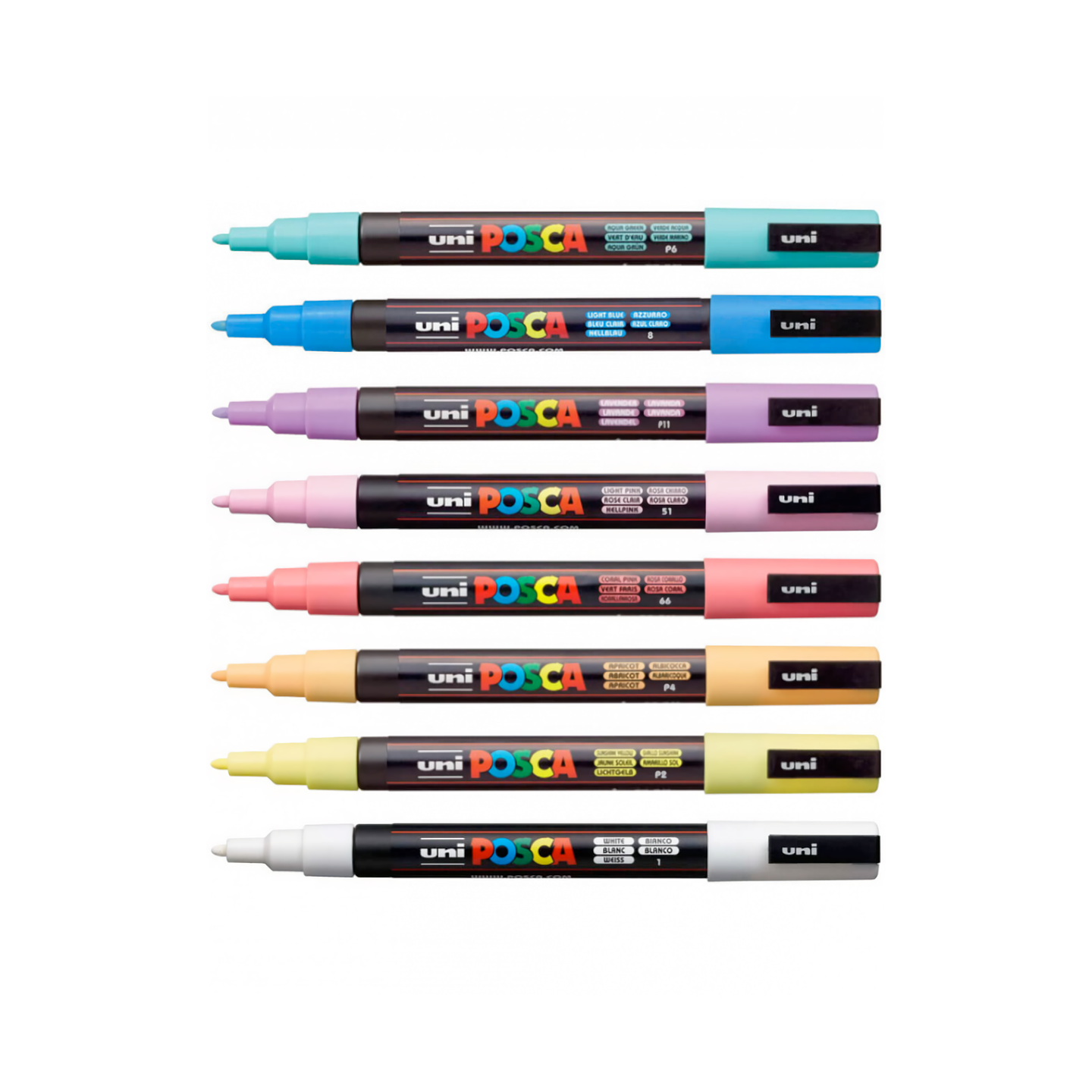 Marcadores Posca 3M Set 8 Colores Pastel 2