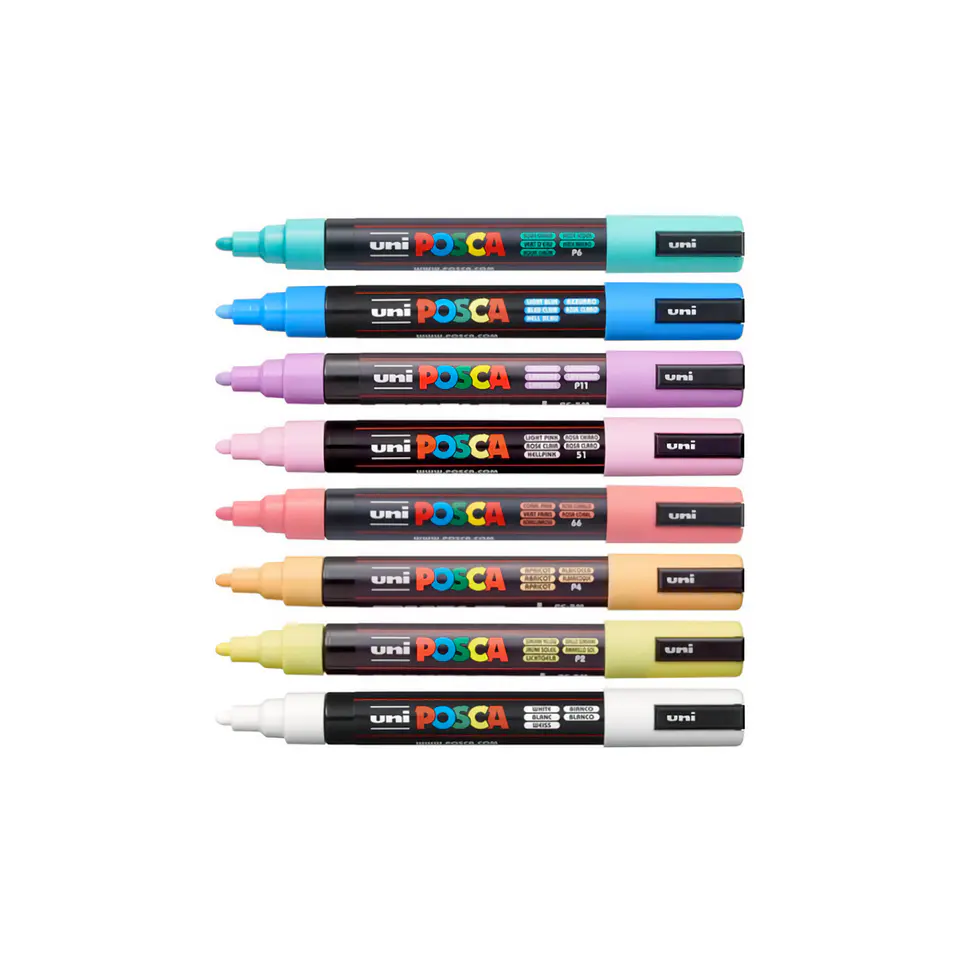 Marcadores Posca 5M Set 8 Colores Pastel 2