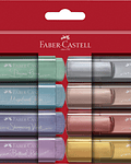 Destacador Faber Castell Metallic 8 unidades