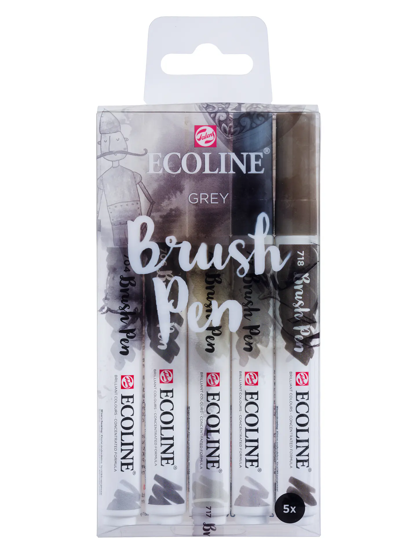 Marcadores Acuarela Ecoline Set 5 Gris 1