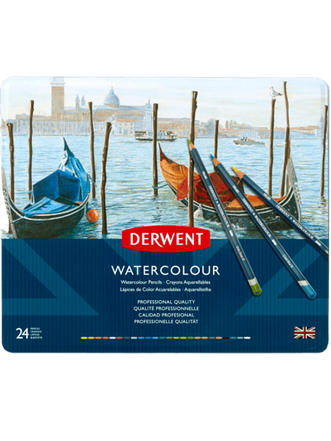Lápices Acuarela Derwent Set 24 Colores