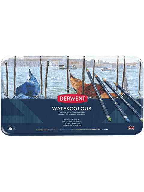 Lápices Acuarela Derwent Set 36 Colores