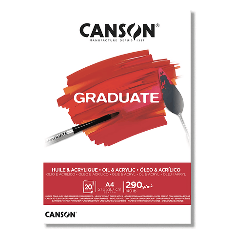 Canson Acrilico Y Óleo Graduate Pad - Distintas Medidas