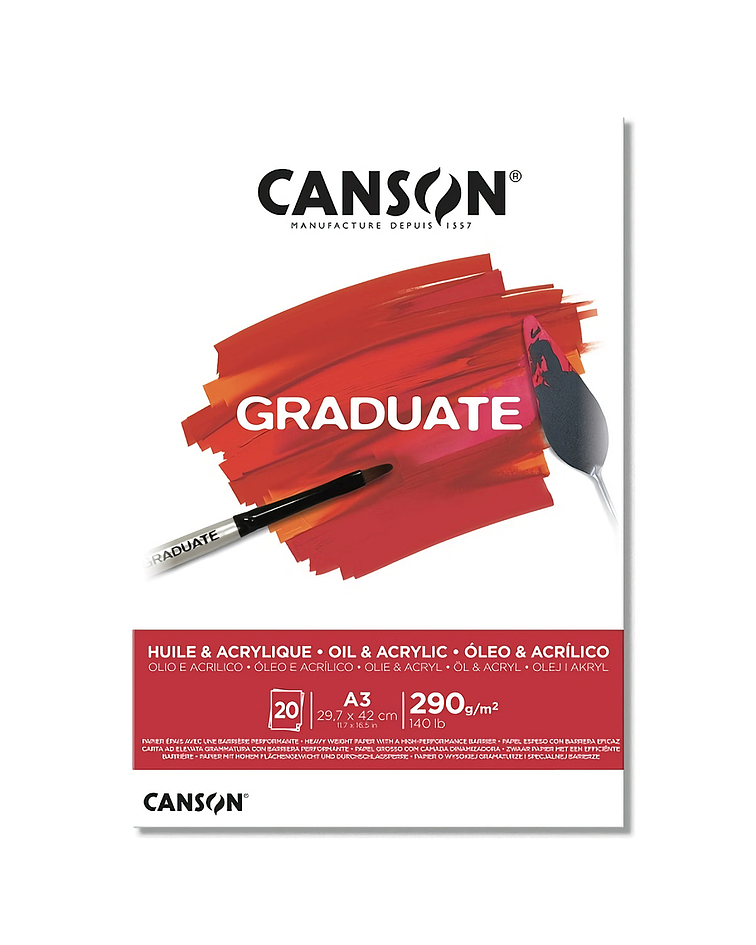 Canson Acrilico Y Óleo Graduate Pad - Distintas Medidas