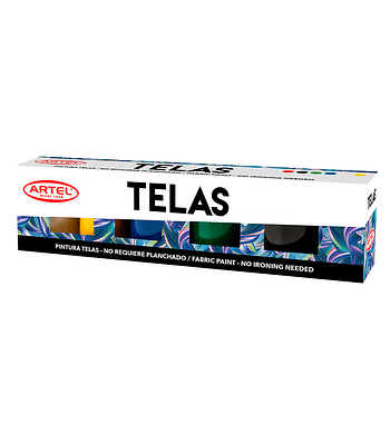 Estuche Pintura Telas 6 Colores 15ml. Artel