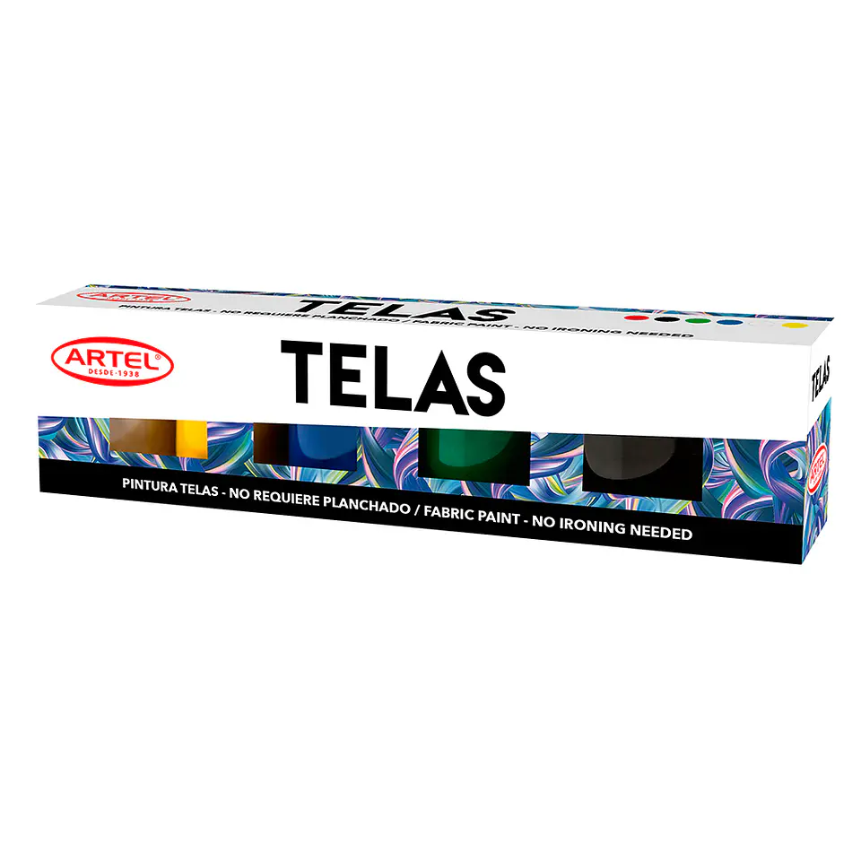Estuche Pintura Telas 6 Colores 15ml. Artel 1