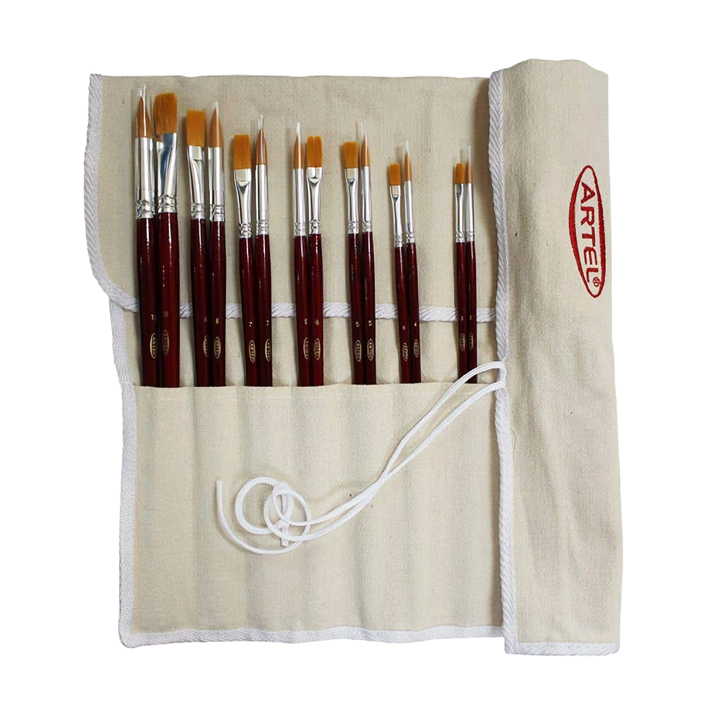 Set De 18 Pinceles Sintéticos - Incluye Estuche De Tela 2