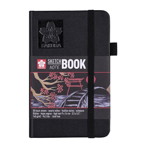 Sketchbook Sakura 80hj 140gr - Hoja Negra