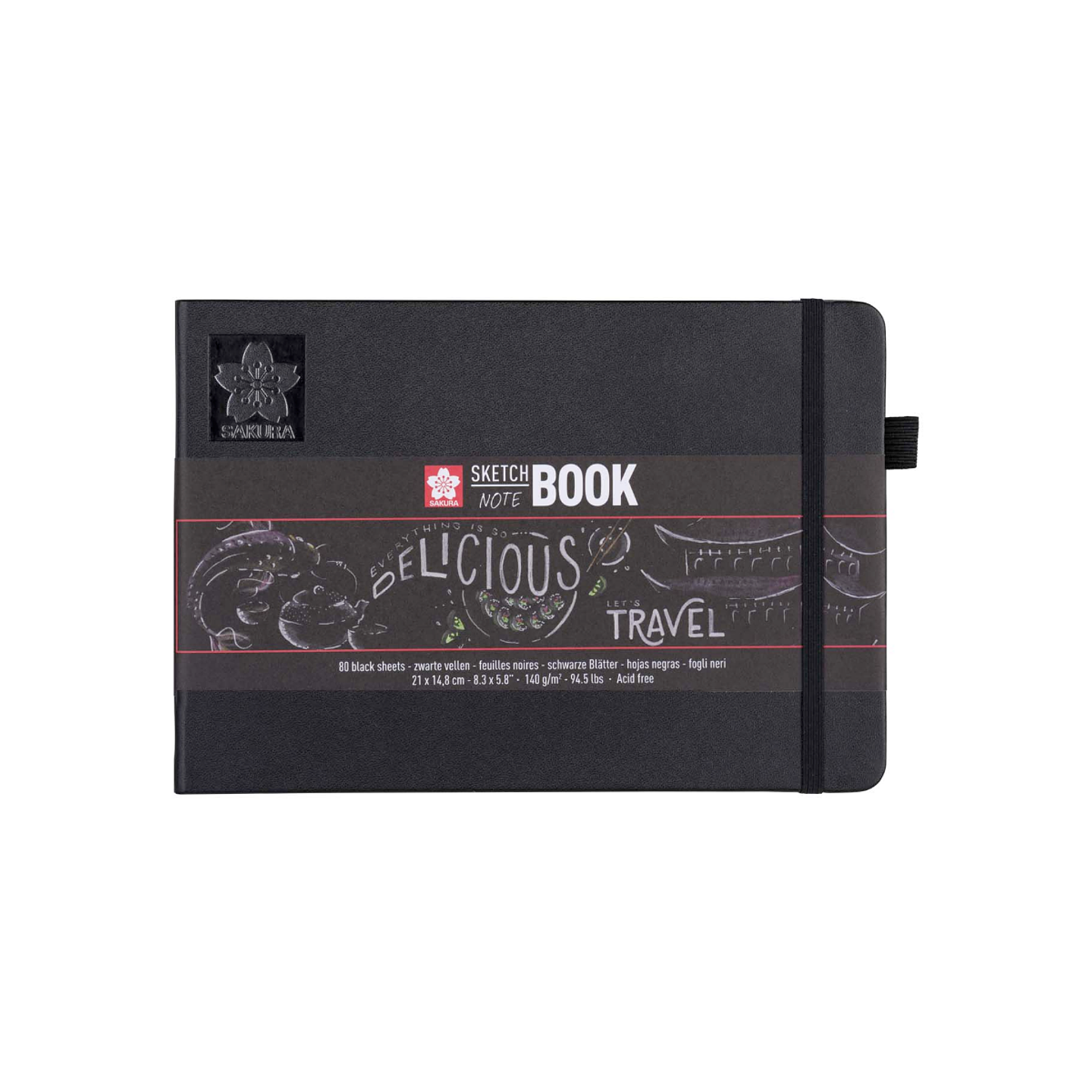 Sketchbook Sakura 80hj 140gr - Hoja Negra 4