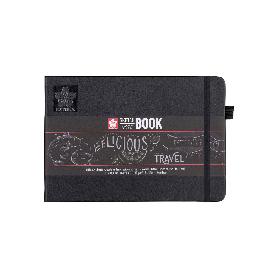 Sketchbook Sakura 80hj 140gr - Hoja Negra 4