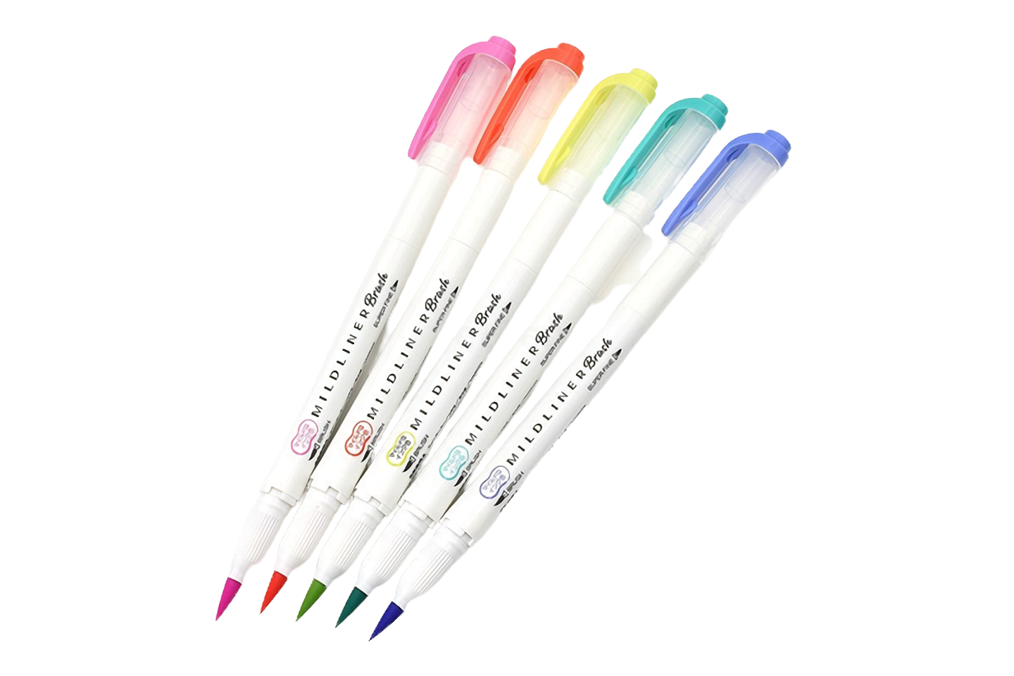 Zebra Mildliner Brush Bright - Set De 5 Colores 2