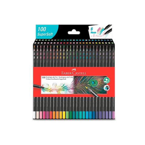 Faber Castell SuperSoft - Set 100 Lápices de Colores