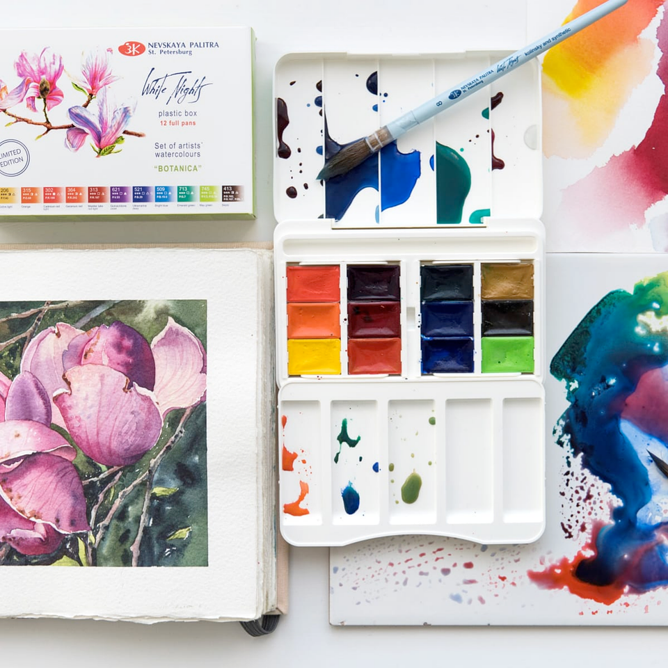 White Nights - Acuarelas 12 Colores - Tonos Botanicas 4