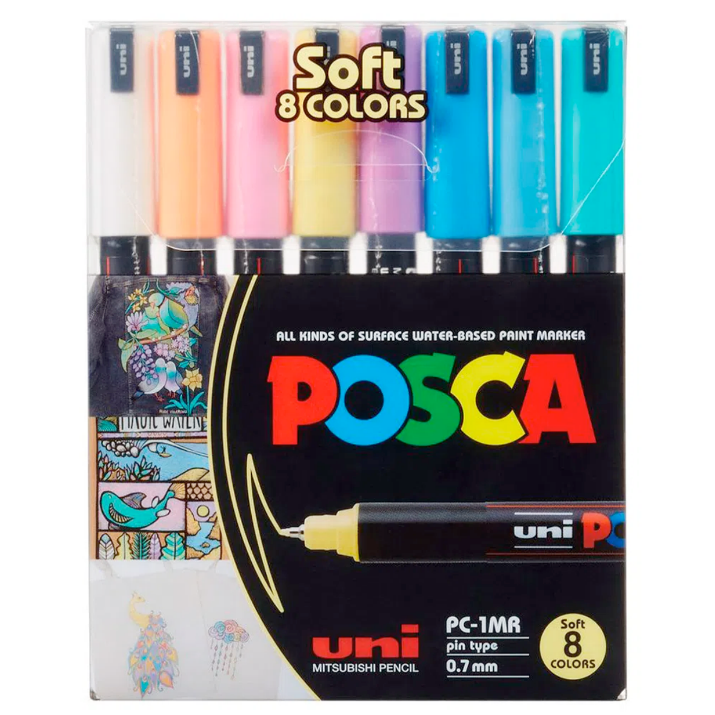 Marcadores Posca 1MR Set 8 Colores Pasteles 1