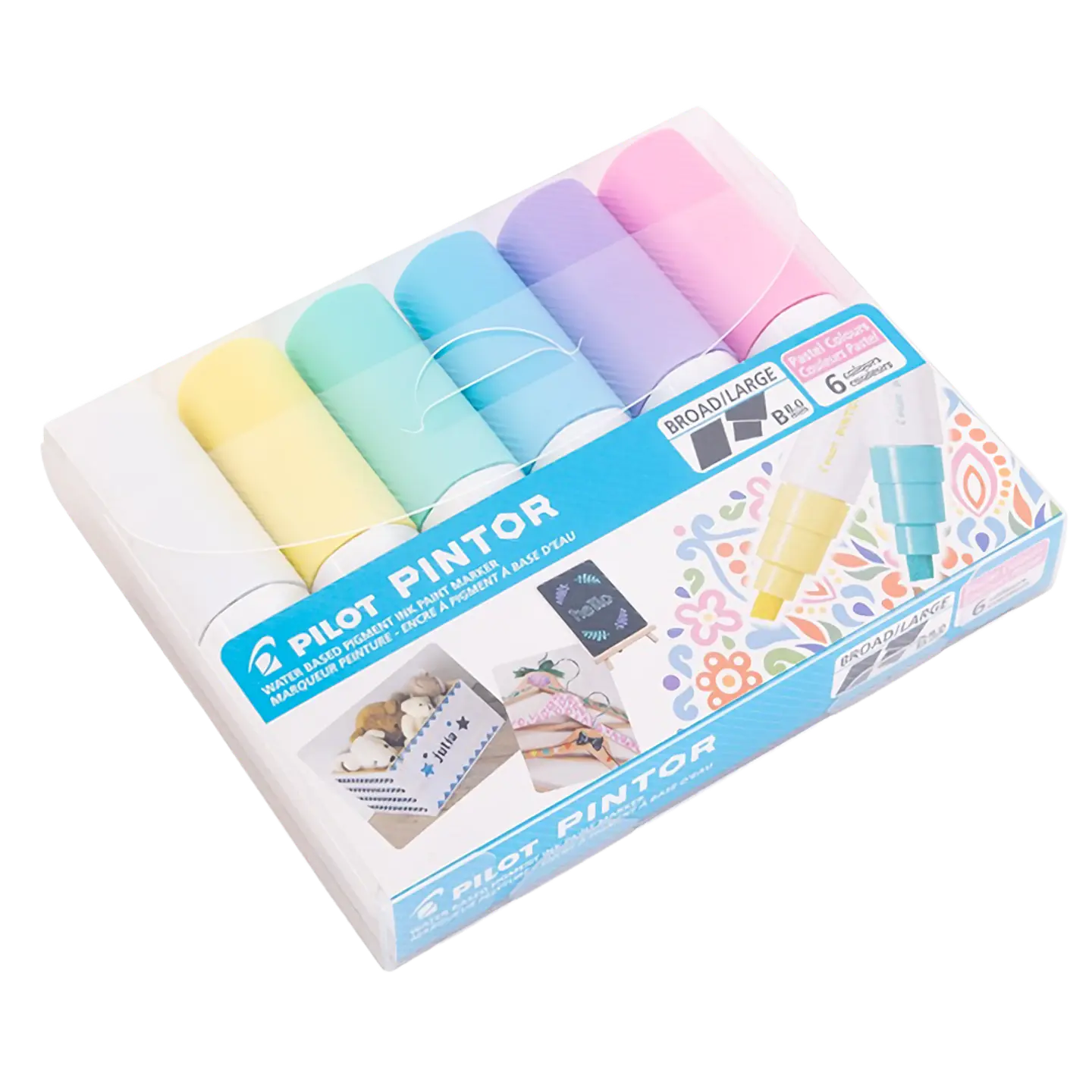 Set Pintor Pastel Punta Biselada 6 Colores 1