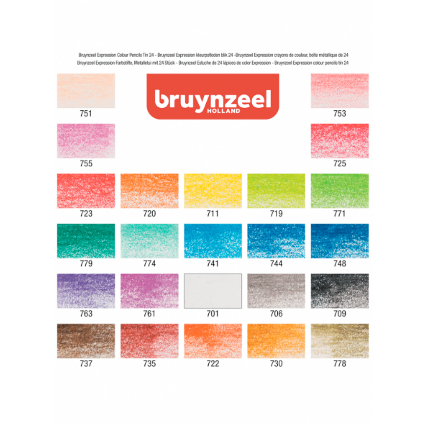 Lápices De Colores Bruynzeel Expression Set 24 Colores 2