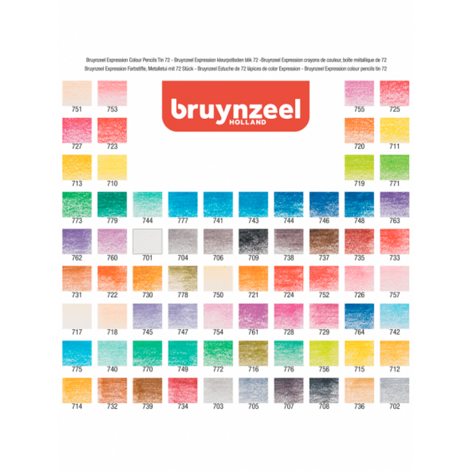 Lápices De Colores Bruynzeel Expression Set 72 Colores 2