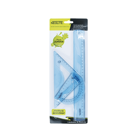 Set Geometría Zurdo 30cm 3 Piezas 