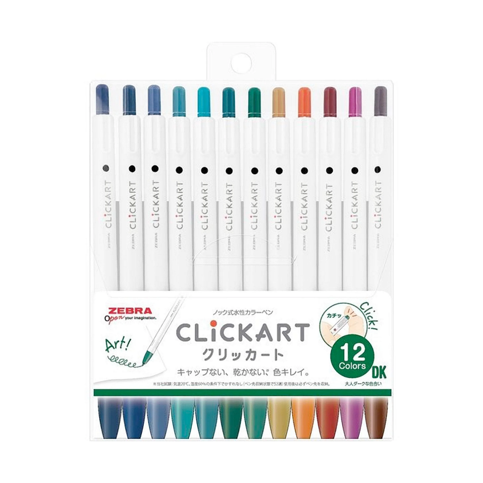 Zebra Clickart Knock DK 0.6mm - Set de 12 Colores 1