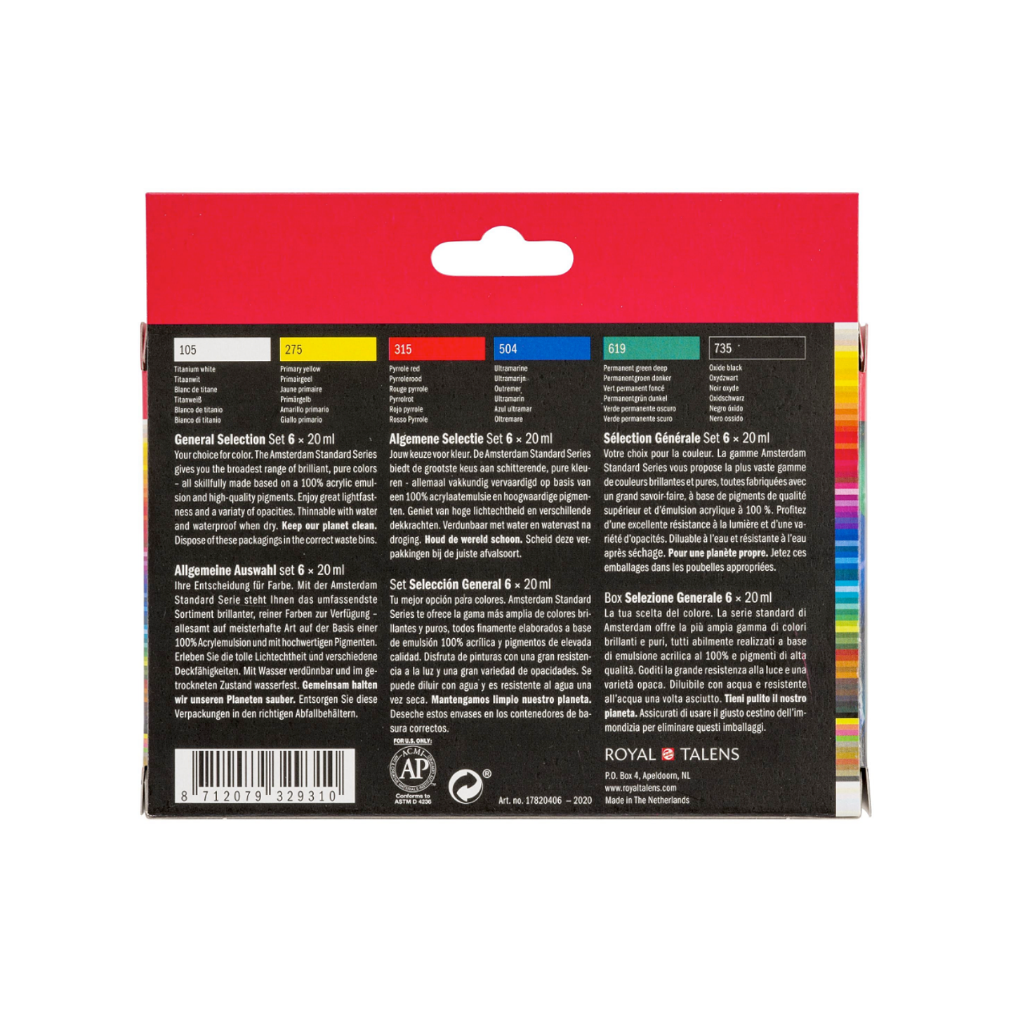 Set 6 Acrílicos 20ml Selección General 4