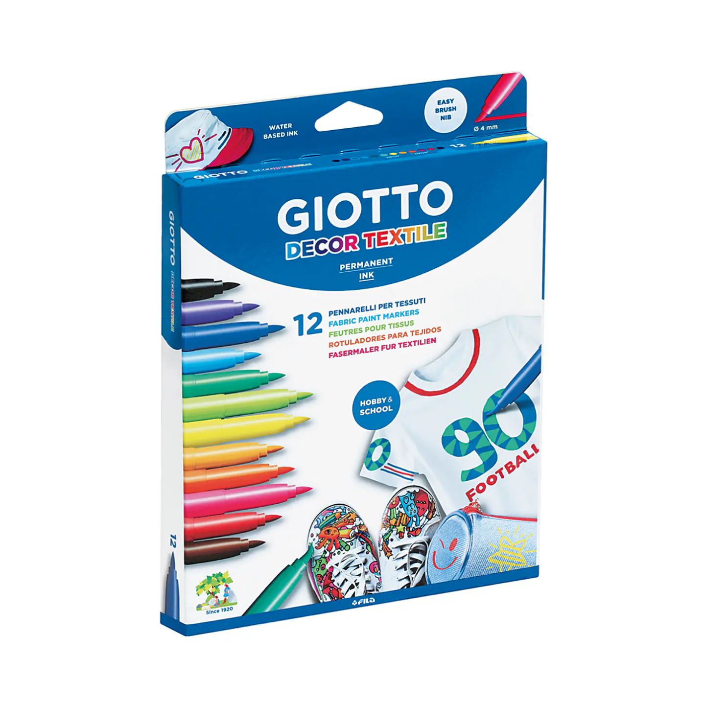 Marcador Giotto Decor Textil 12 Colores 1