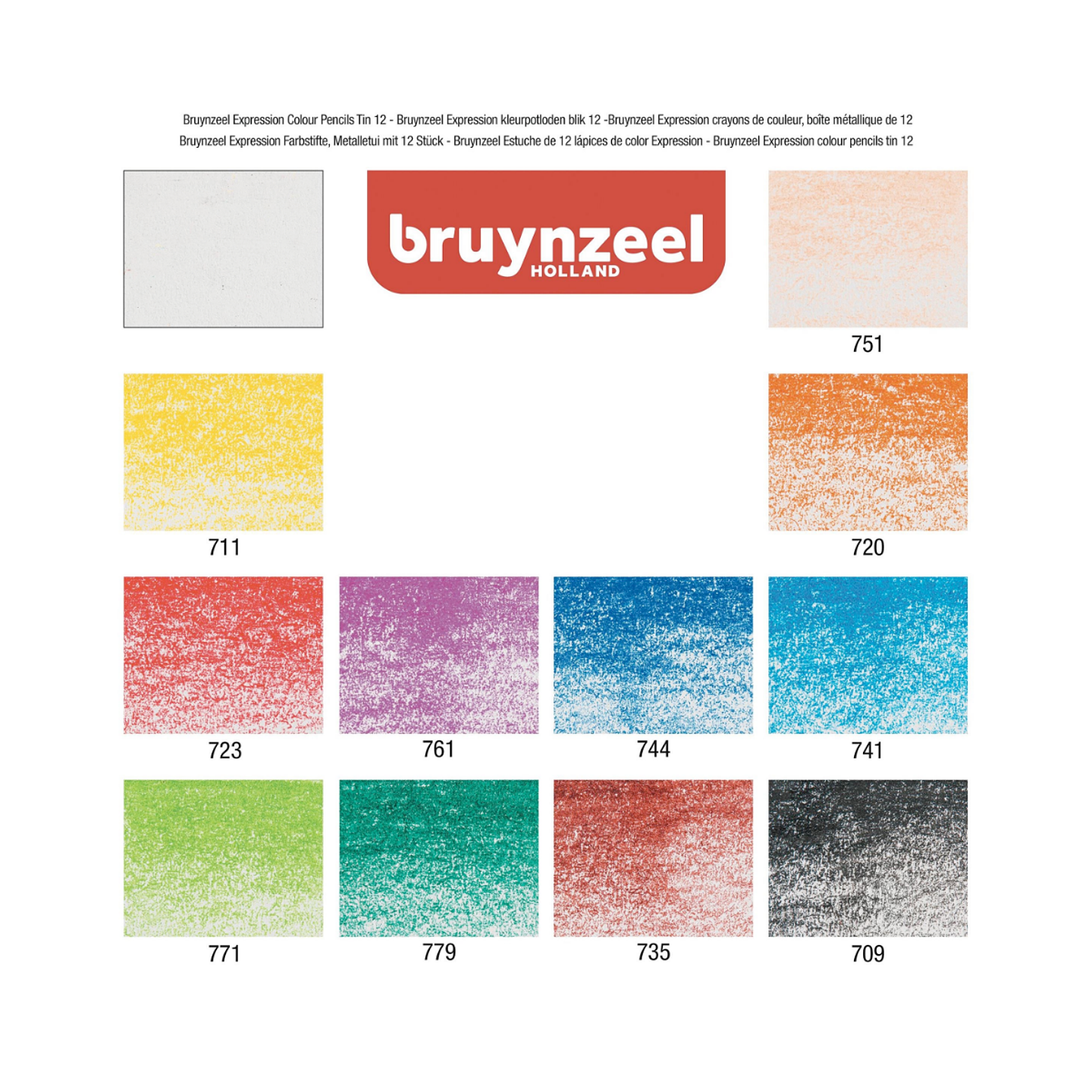 Lápices De Colores Bruynzeel Expression Set 12 Colores 2