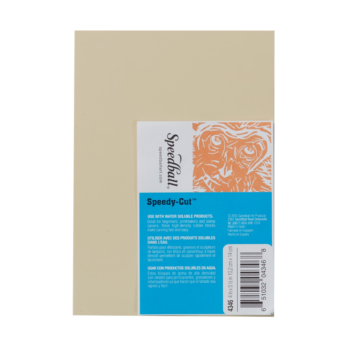 Goma para Grabado Speedball Speedy Cut-Easy Crema 3