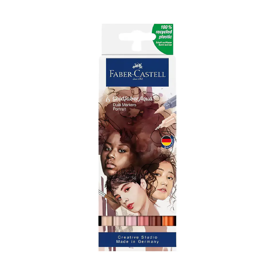 Faber-Castell Goldfaber Aqua dual markers Retrato 6 colores 1