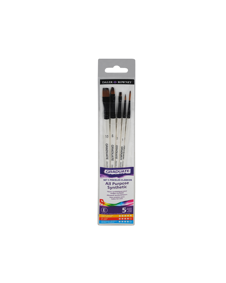 Pinceles Daler Rowney Clásicos Set 5 Und