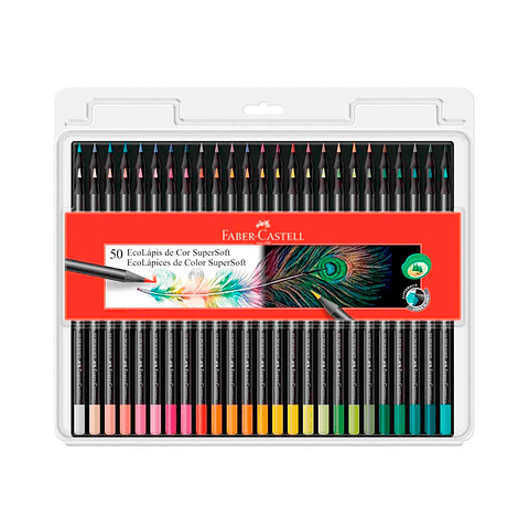 Faber-Castell SuperSoft - Set 50 Lápices de Colores