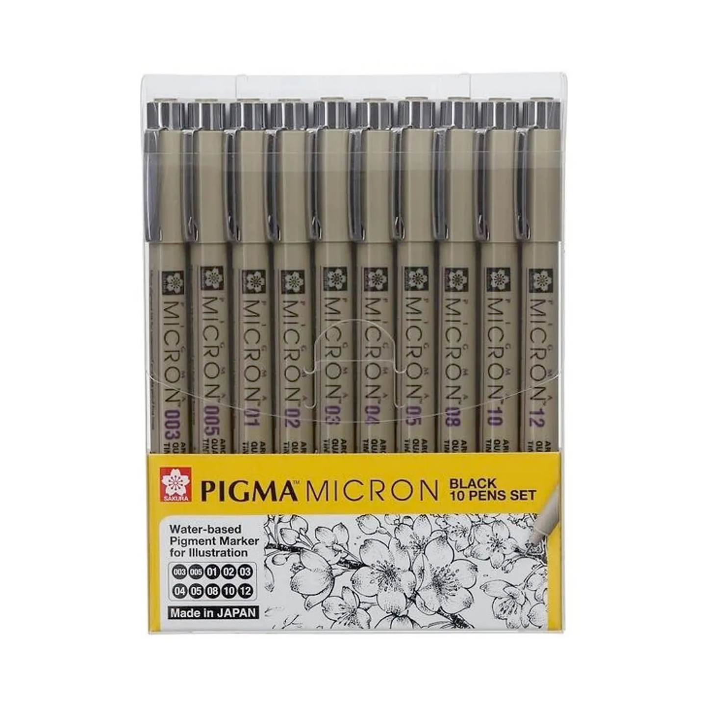 Set 10 Tiralíneas Pigma Micron Sakura Negro Manga Intermedio 1