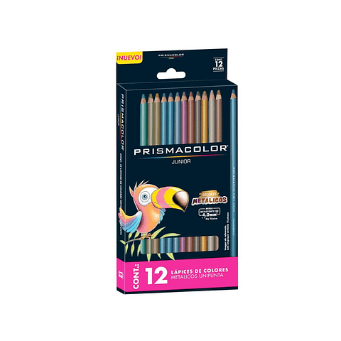 Lápices Prismacolor Junior 12 colores Metálicos