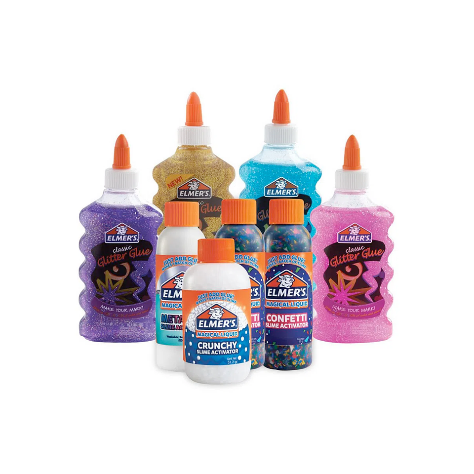 Kit Slime Mundo de Glitter 8 Piezas Elmers 4