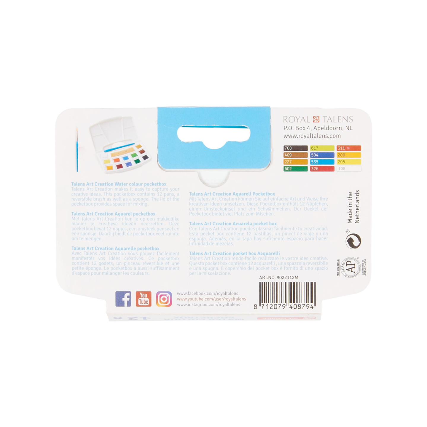 Acuarela Pocket Box 12 Colores Art Creation 2