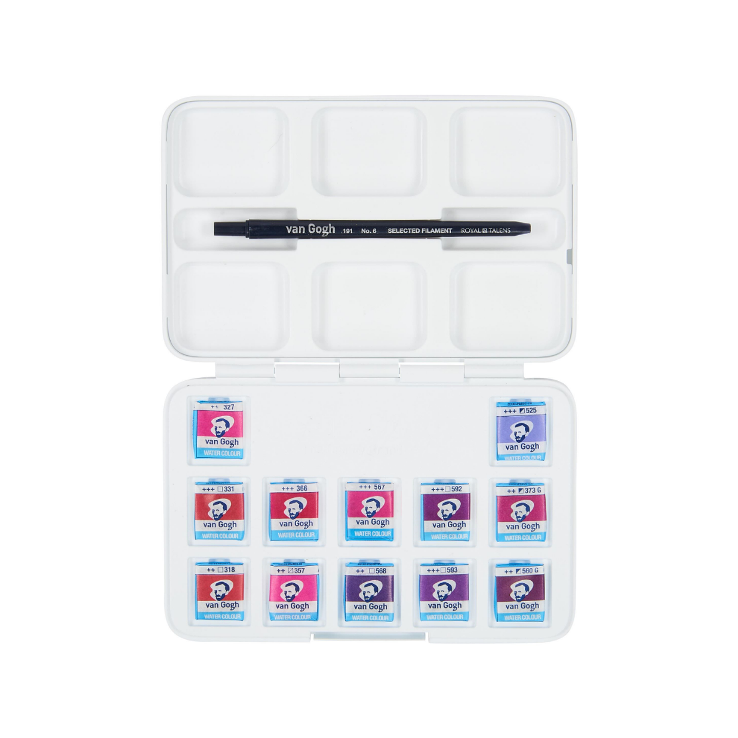 Acuarela en Pastillas Van Gogh Set 12 Rosas y Violetas 3