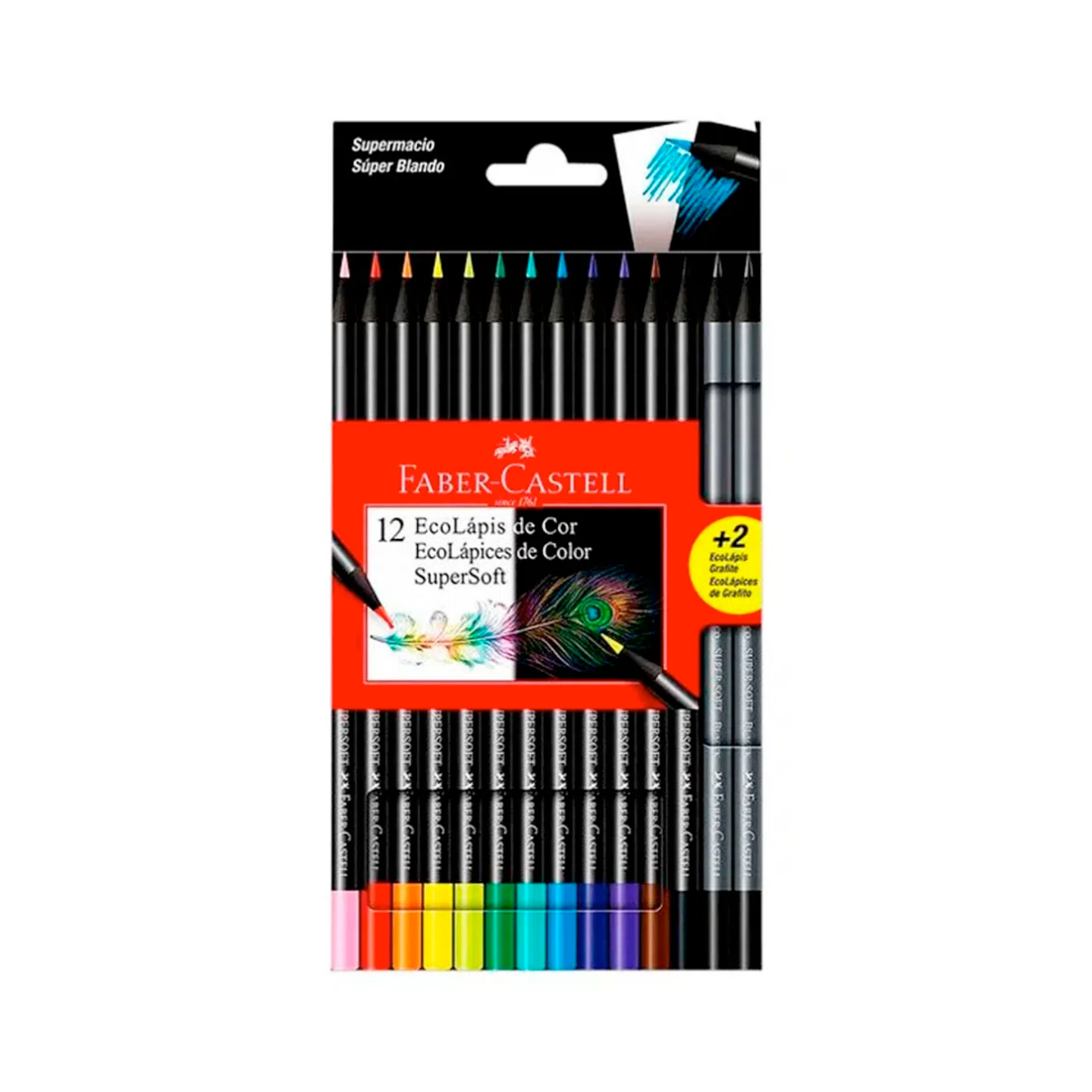 Set 12 Lápices de Colores Supersoft 1