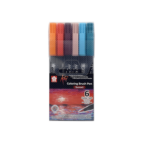 Set Plumones Acuarelables Sakura Koi 6 Colores Atardecer