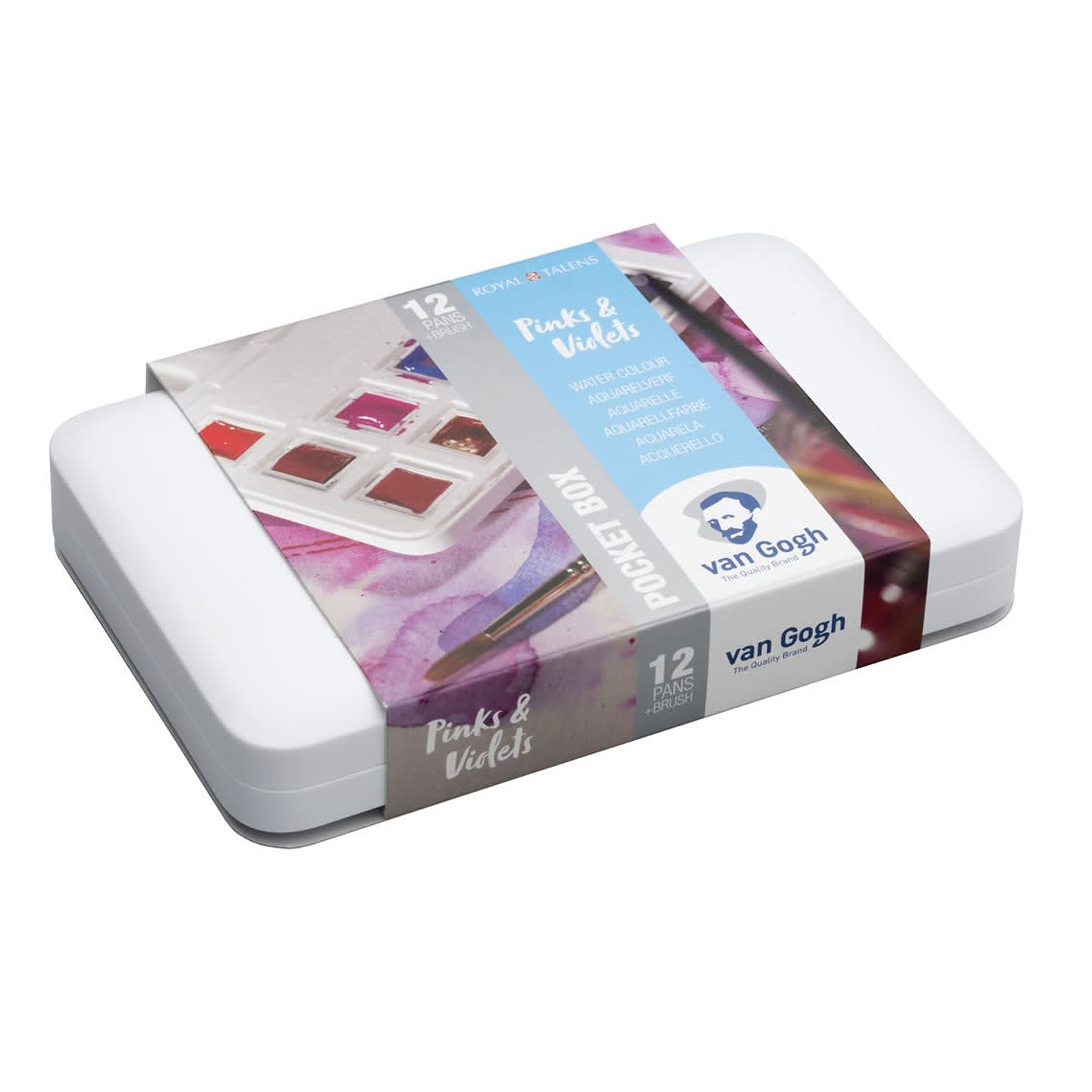 Acuarela en Pastillas Van Gogh Set 12 Rosas y Violetas 1