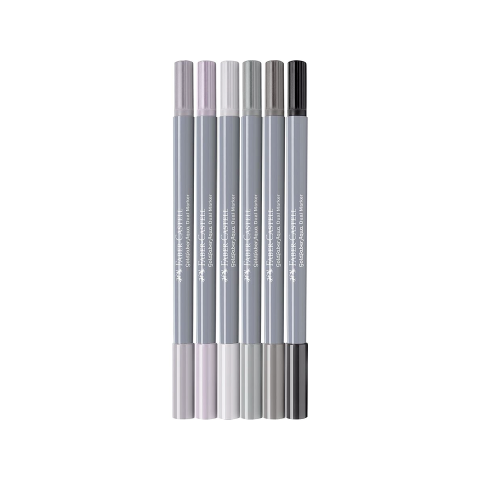 Faber-castell Goldfaber Aqua Dual Markers Grises 6 Colores 2