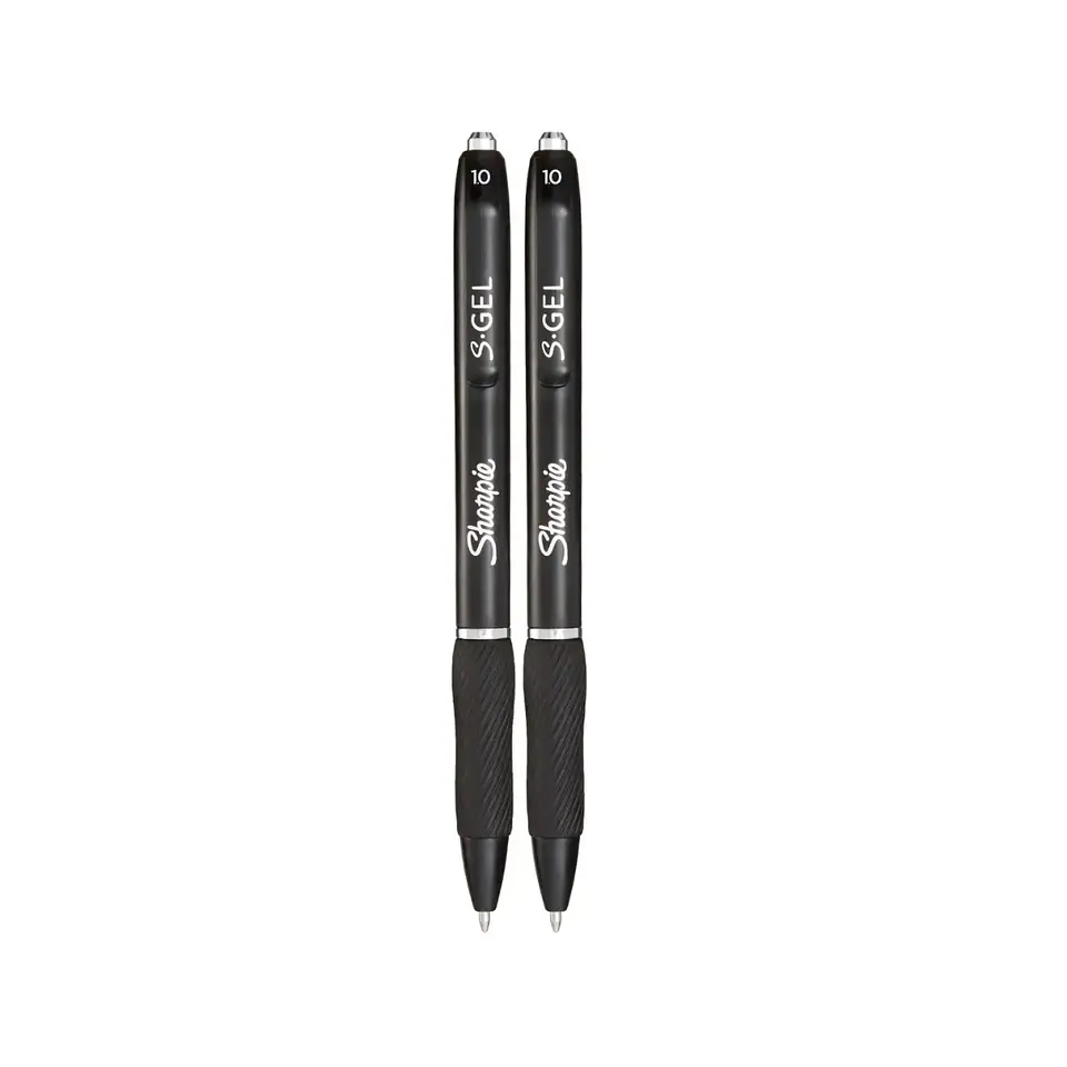 Lapices Sharpie Gel Color Negro Punta 0.7mm 2