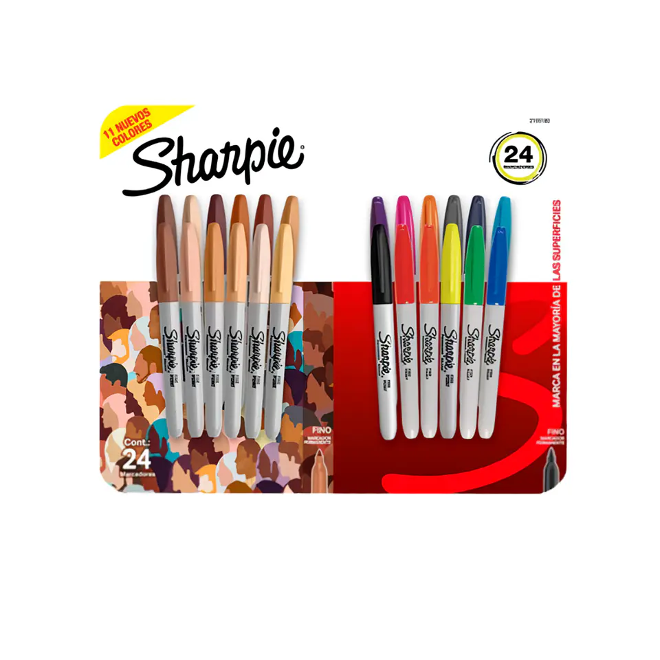 Sharpie Marcador Permanente Fino x24 Surtidos 1