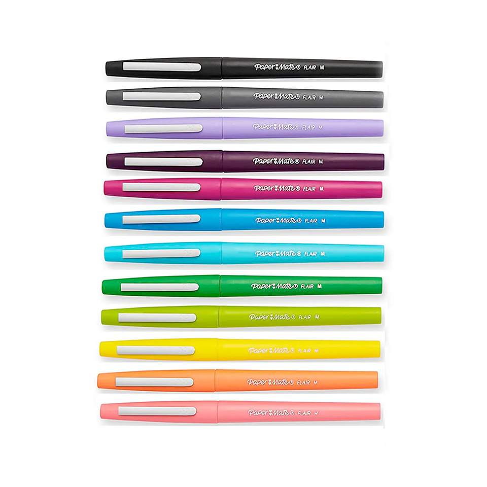 Paper Mate Flair - Set 12 Tiralíneas Punta Media Tropical 2