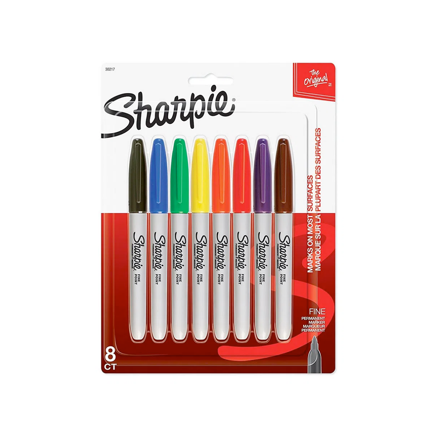 Marcadores Permanentes Sharpie Punta Fina Set 8 Colores 1